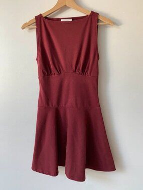 Reformation Mayve Burgundy Sleeveless Mini Dress Size XS